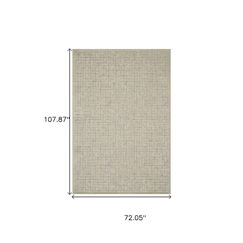 HomeRoots Abstract Geometric Modern, Contemporary Rectangle Area Rug