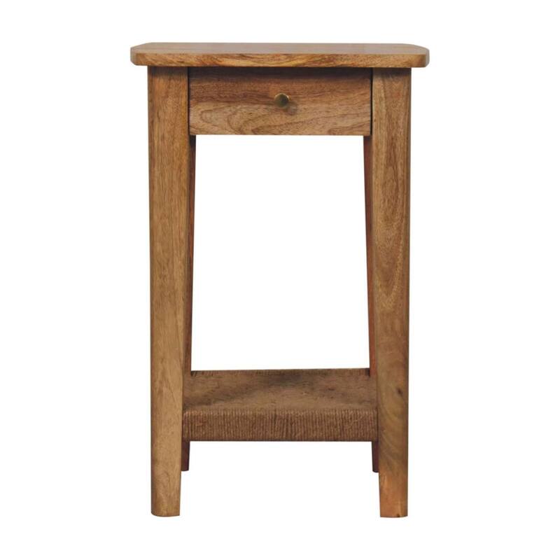 Solid Wood Rope End Table
