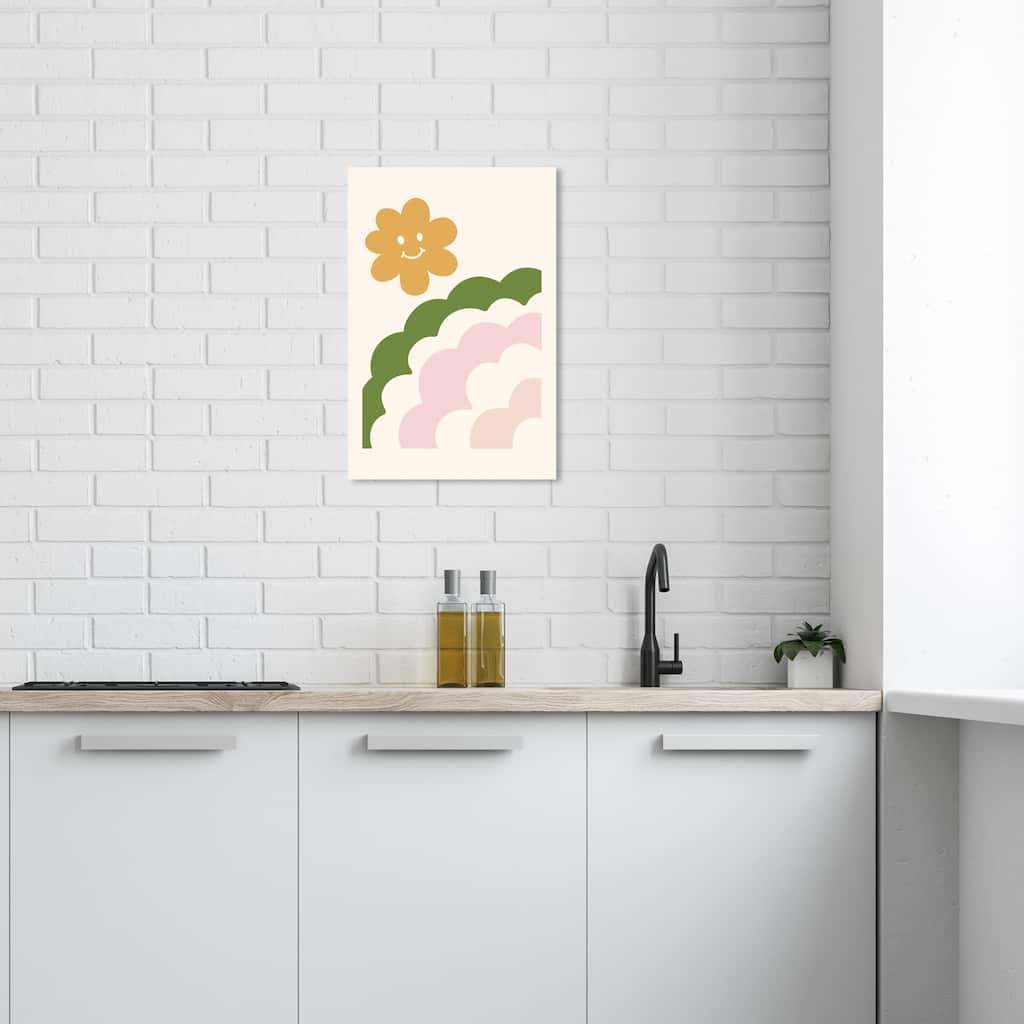 Wynwood Studio Canvas Floral and Botanical Sun in Fertile Garden Gold and Modern & Contemporary Wall Art Canvas Print