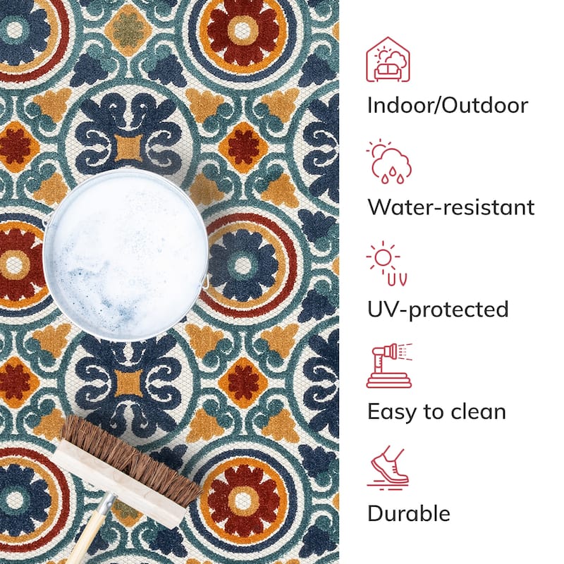 Well Woven Dorado Audun Modern Indoor Outdoor Geometric Area Rug