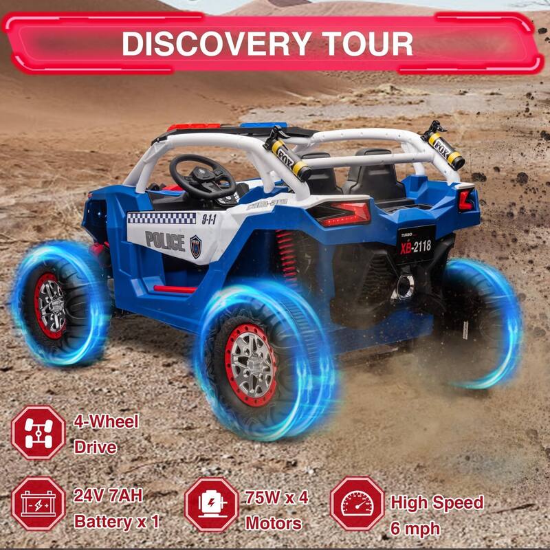 24V 2 Seater Kids Ride on UTV Car w/Remote Control