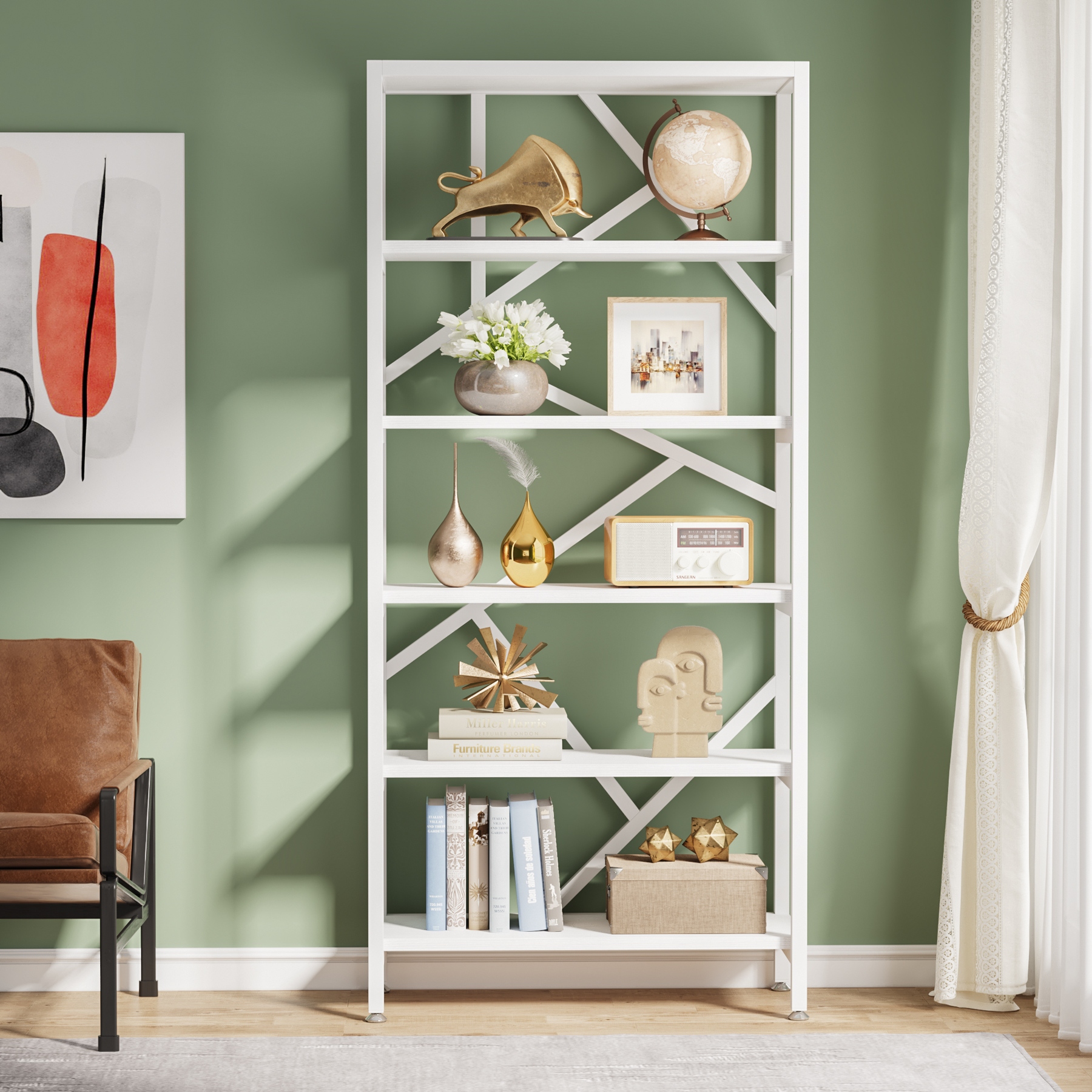 Rustic 2025 etagere bookcase