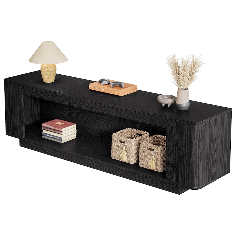 70.9-Inch TV Stand with LED Light Strip, Entertainment Center Television Console Media Storage Table Accent Cabinet