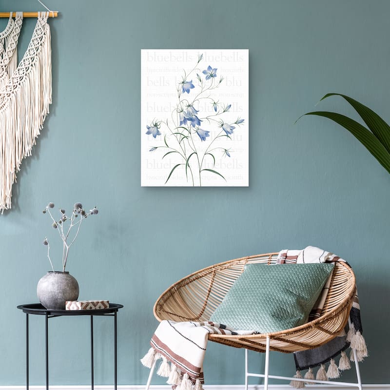 Bluebells Text by Design Lab Canvas Art Print