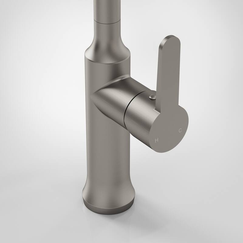 Single Handle Pull Down Kitchen Faucet with Sprayer Brass Swivels 360° Kitchen Faucet