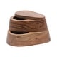 preview thumbnail 5 of 4, Acacia Wood 2-Tier Salt and Pepper Dish Pinch Pot with Lid