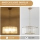 preview thumbnail 9 of 10, 5-Light Modern Candlestick Hanging Linear Chandelier Lighting with Glass Sheet for Kitchen Island
