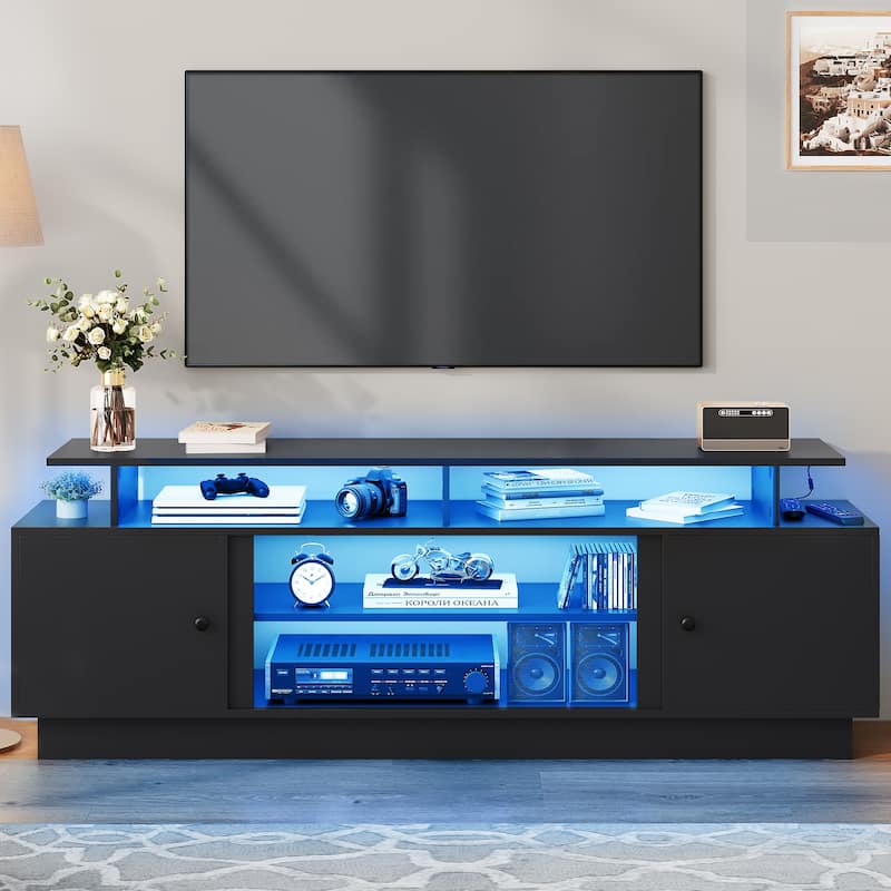 Moasis Modern TV Stand for TVs Up to 75'' - 15.7"D x 70"W x 25.1"H