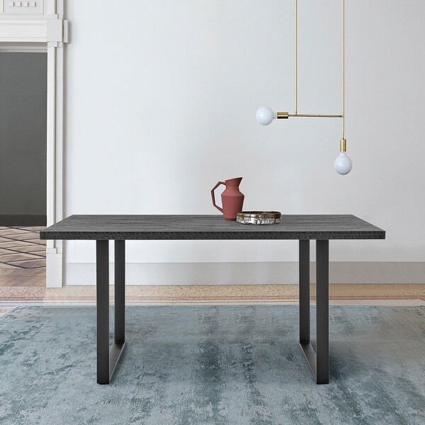 Fenton Dining Table with Charcoal Top & Metal Base. Opens flyout.