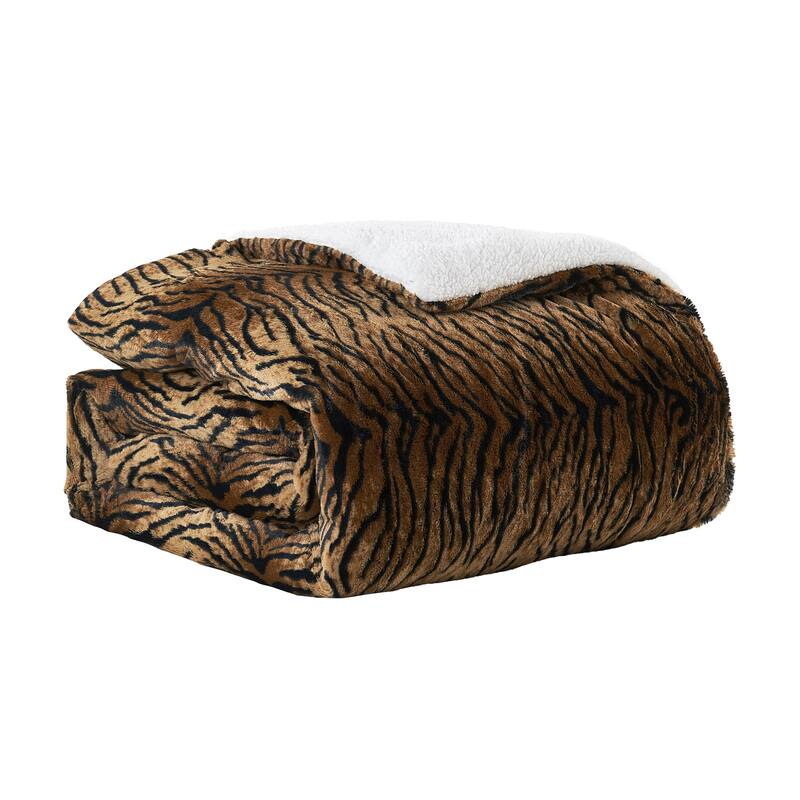 Home Soft Things FauxFur Sherpa Backing Bed Blanket