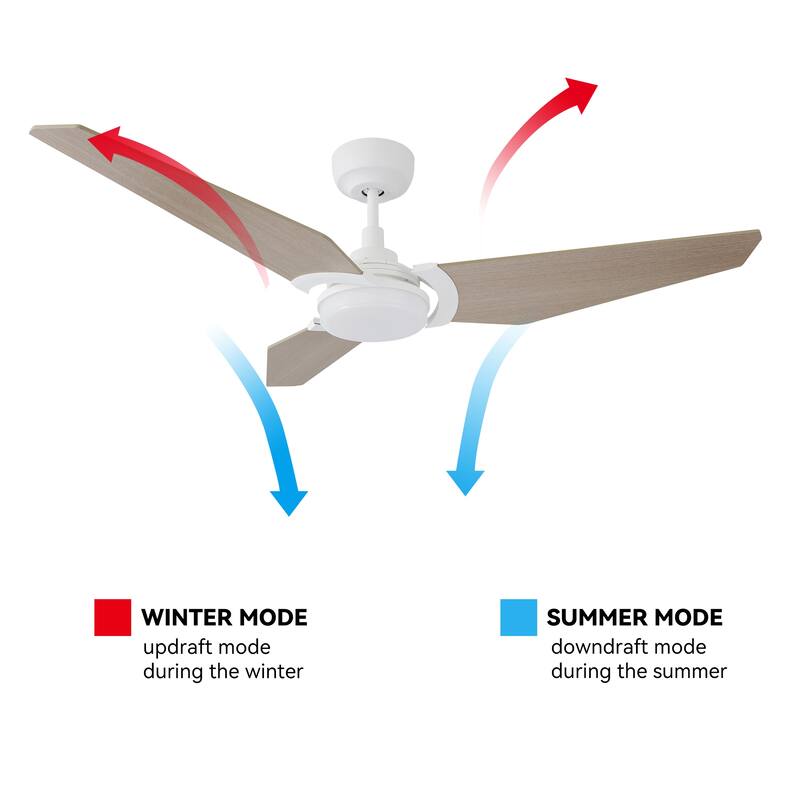 Bovard 56-inch Indoor/Outdoor Smart Ceiling Fan, Dimmable LED Light Kit & Remote, Works with Alexa/Google Home/Siri