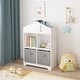 preview thumbnail 3 of 8, 2-Tier Kids Bookcase with Storage and Collapsible Fabric Drawers