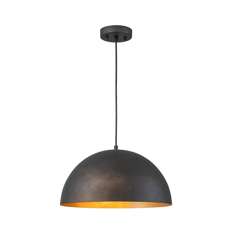 Industrial Oversized Metal Dome Pendant Light - Modern Farmhouse