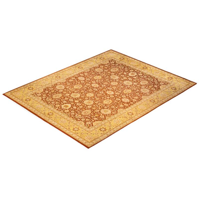 Overton One-of-a-Kind Hand-Knotted Traditional Oriental Mogul Brown Area Rug - 9' 3" x 11' 10"