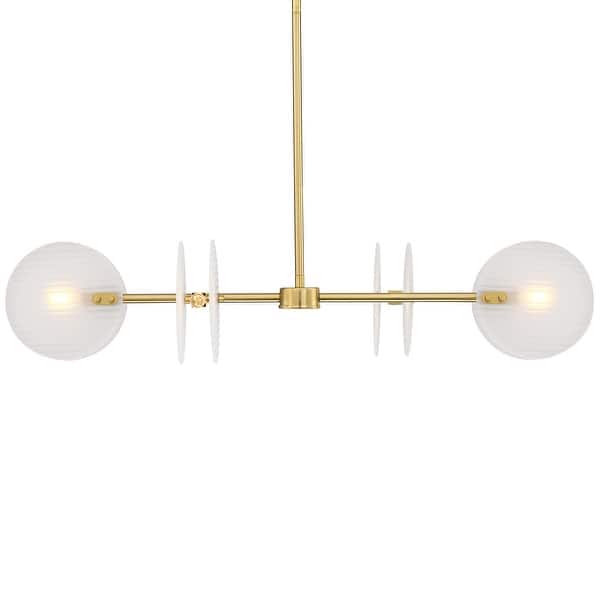 slide 2 of 6, Designers Fountain D311C-IS Sky Fall 4 Light 40" Wide Linear Pendant Brushed Gold