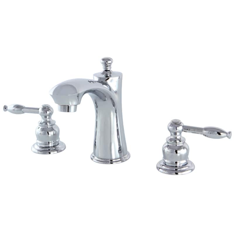 Kingston Brass Knight 1.2 GPM Widespread Bathroom Faucet with Pop-Up - Polished Chrome