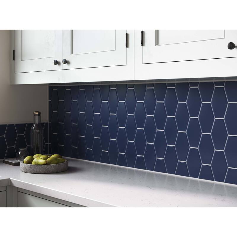 Cruz Bay Studio MKT2872 Long Hex - 11" x 11" Geometric Floor and Wall