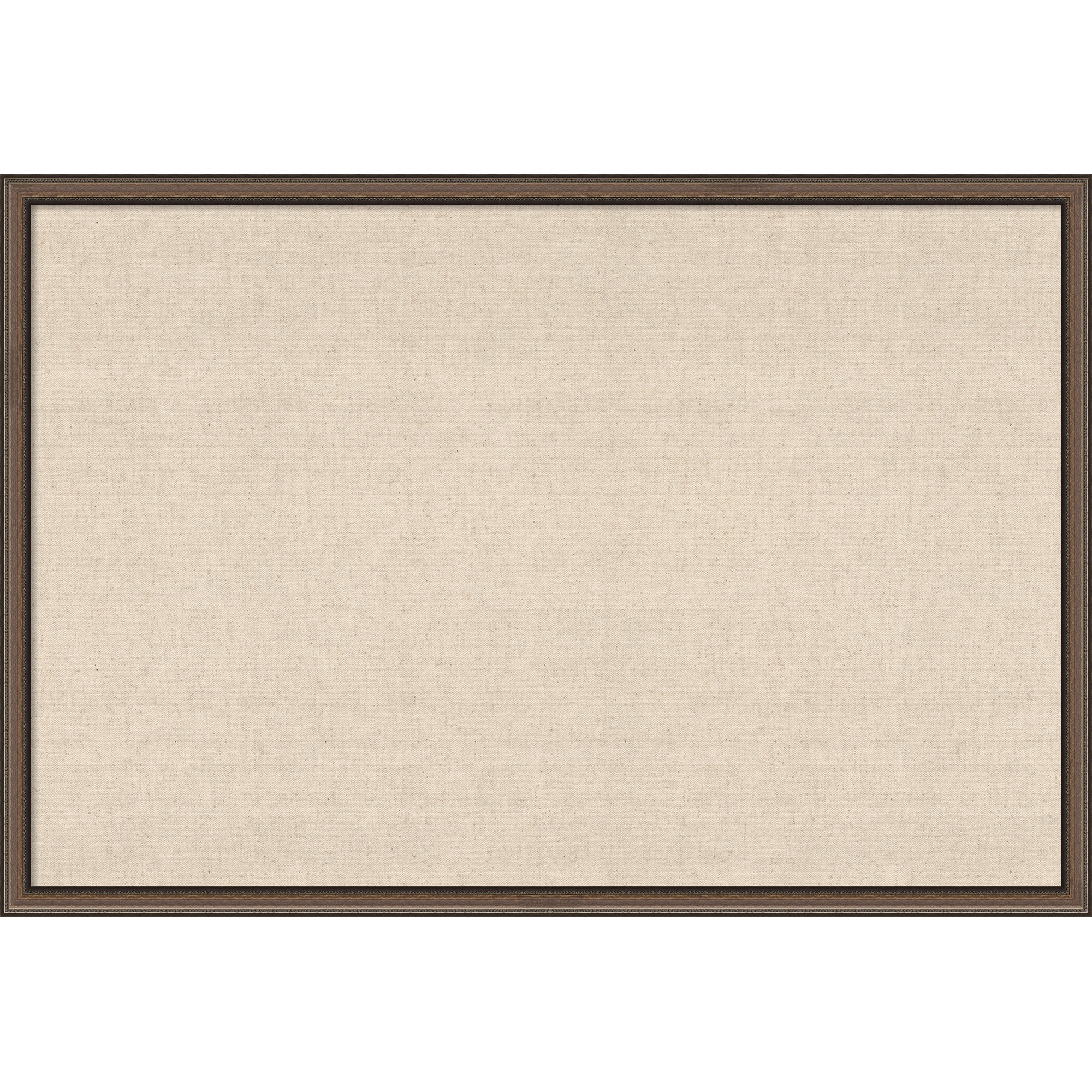 Amanti Art Neutral Weave Fabric Pinboard, Cordelia Framed Bulletin ...