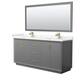 Option Dark Gray / Carrara Cultured Marble Top / Satin