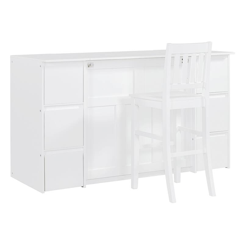 Murphy Bed with Drawers, Cabinets, USB Ports