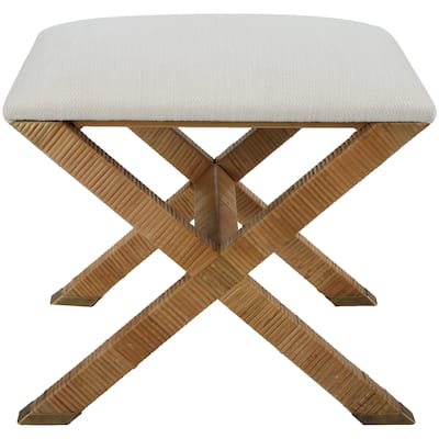 Uttermost St. Tropez Rattan Small Bench - 19 W X 18 H X 15.75 D (in)