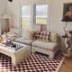 preview thumbnail 25 of 43, Covey Plush Checkered Thick Shag Area Rug