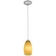 preview thumbnail 2 of 4, Access Lighting Champagne - Glass Pendant - 1-Light Pendant - Cord -Maya Glass Shade - Replaceable LED