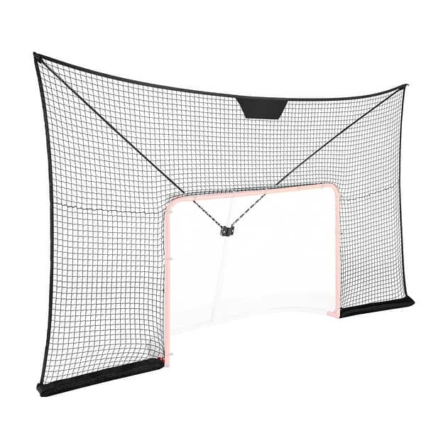 slide 2 of 14, Hockey Goal Backstop Net Portable Indoor Outdoor Hockey Training Net Anti-lost net does not include goal