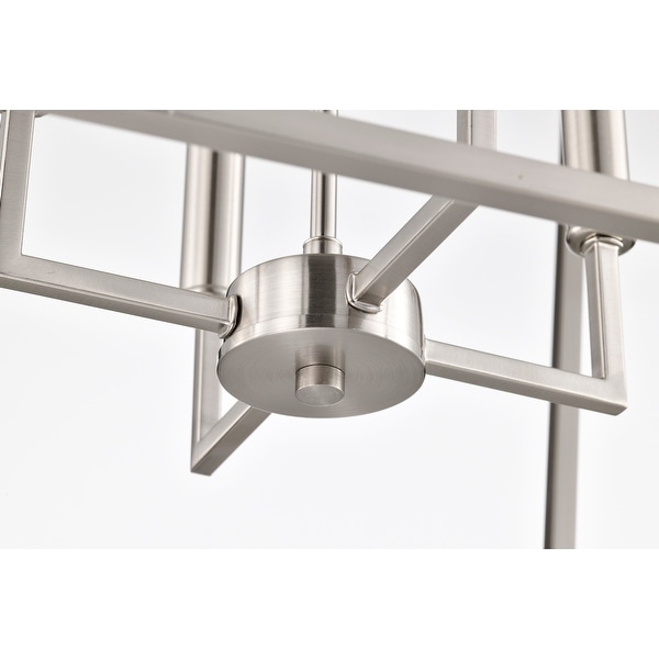 Brushed Nickel 4-Light Lantern Pendant 20 in. with Sleeve