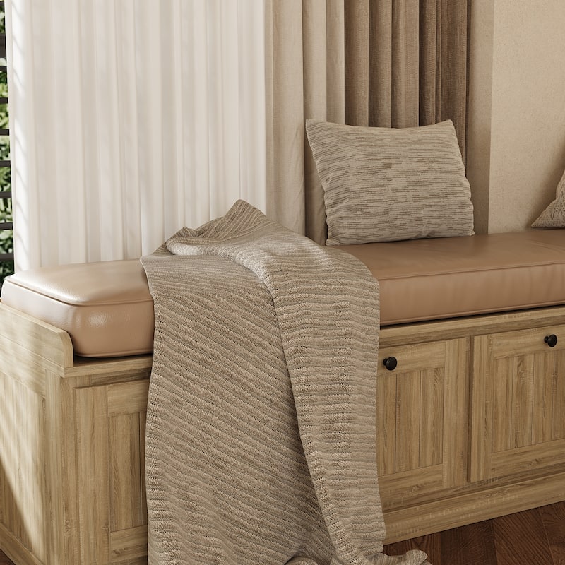 L-Shaped Storage Bench 176 lbs Top Load, Corner Entryway Bench with Hidden Storage Seating