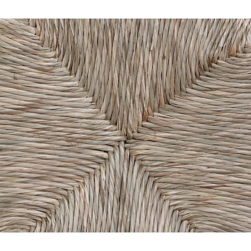 OS Home and Office Furniture 2-Pack 26" Swivel Counter Stool with Woven Seagrass Seat and Natural Woodgrain Frame