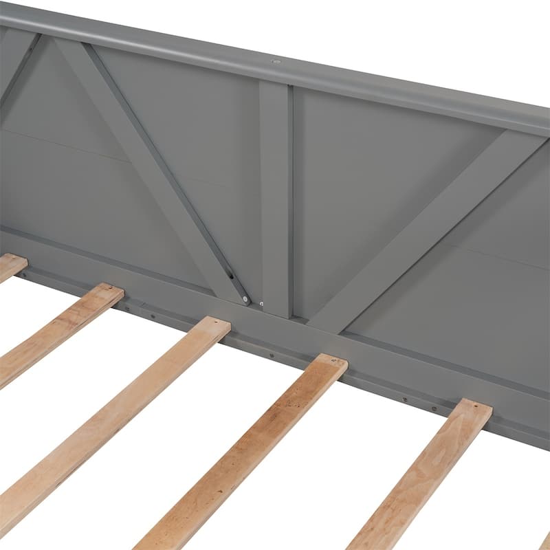 Merax Rustic Style Wood Daybed with Wood Slat Support