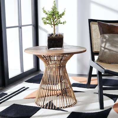 SAFAVIEH Whent Coastal Round Accent Table - 23" W x 23" L x 20.1" H