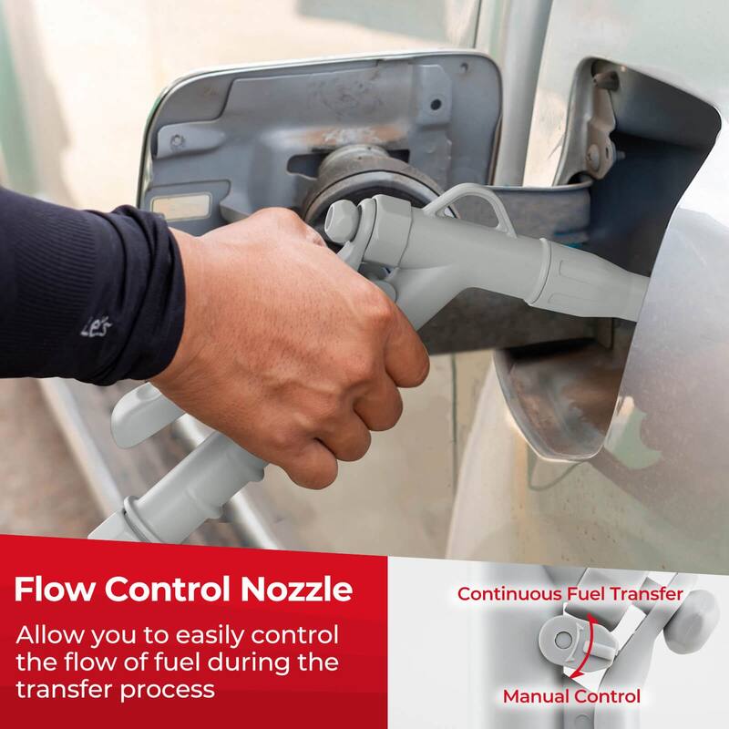 Costway Fuel Transfer Pump with Hand Trigger Nozzle for Flow Control & - See Details