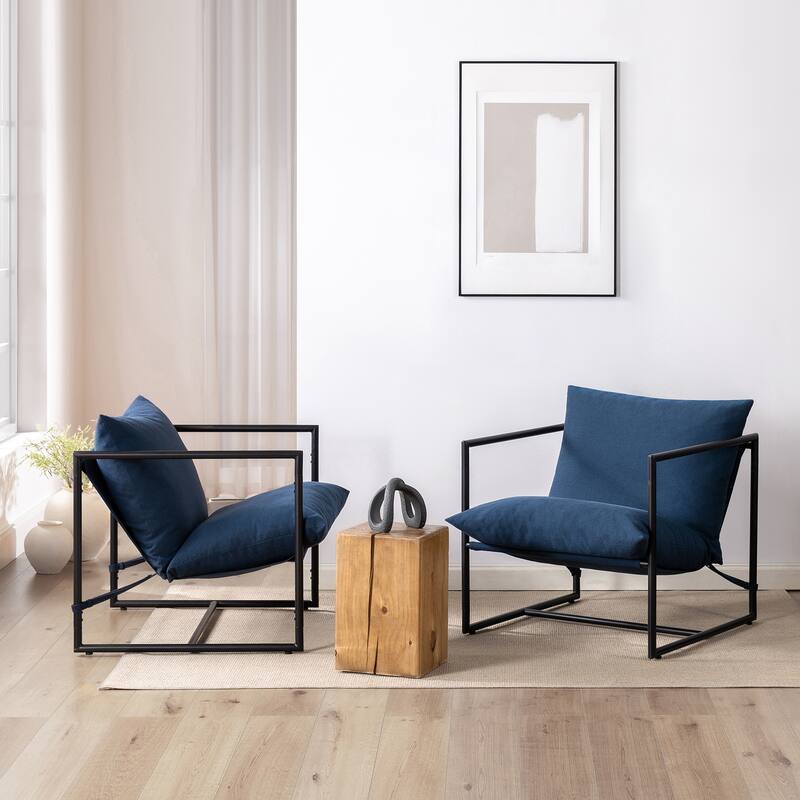 Priage by ZINUS Metal & Upholstered Sling Accent Chair