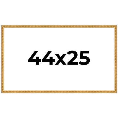 44x25 Frame Gold Real Wood Picture Frame Width 1 inches | Interior
