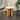 Brown Wood Side End Accent Table with Beige Round Marble Tabletop
