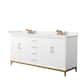 Option White, Bronze Trim, White Quartz Top