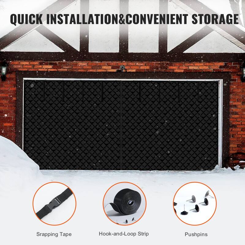 Garage Door Screen for Winter 10.3 x 8.14 ft Garage Door Insulation Kit - Multi