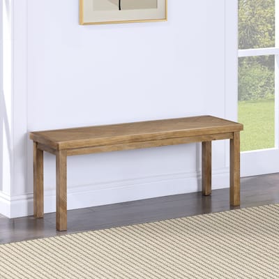 Chevron Pattern Wooden Entryway Dining Bench