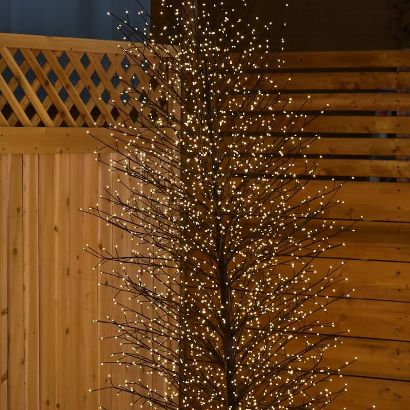 6.8 FT LED Black Birch Tree Outdoor