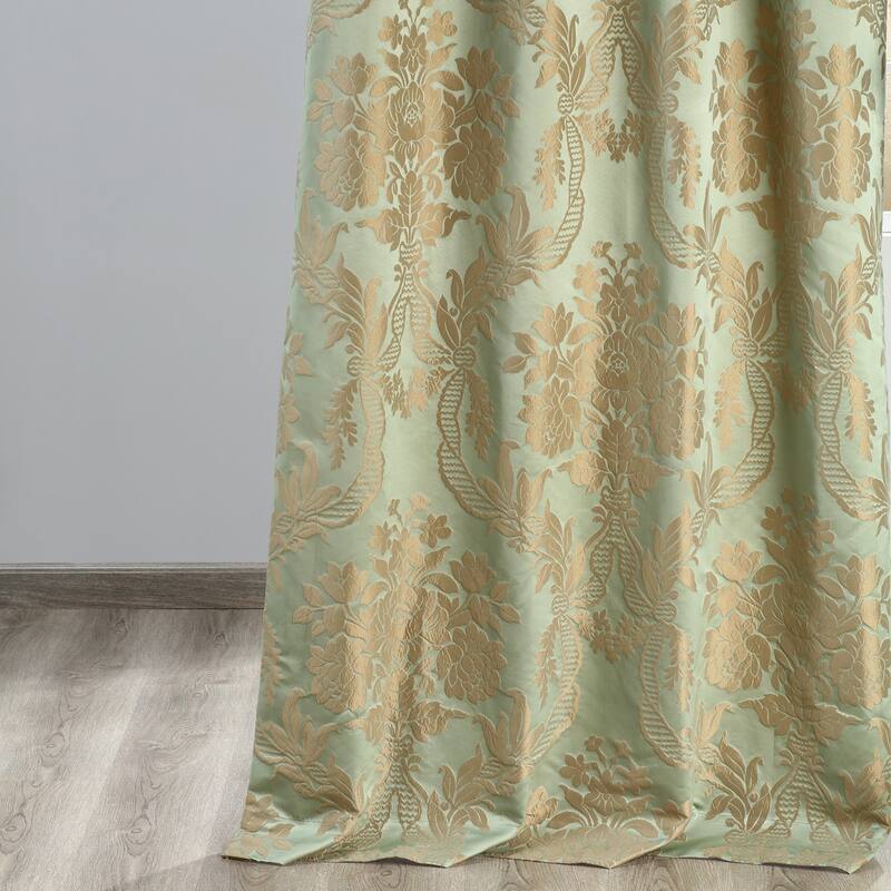 Exclusive Fabrics Magdelena Faux Silk Jacquard Curtain (1 Panel)