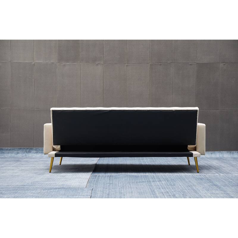75'' Wide Tufted Velvet Convertible Sleeper sofa