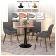 preview thumbnail 15 of 31, Bristol 27" Round Dining Table for 4 with Solid Wood Tabletop in Sleek Black Pedestal Base for Kitchen & Dining Room - 27.56"
