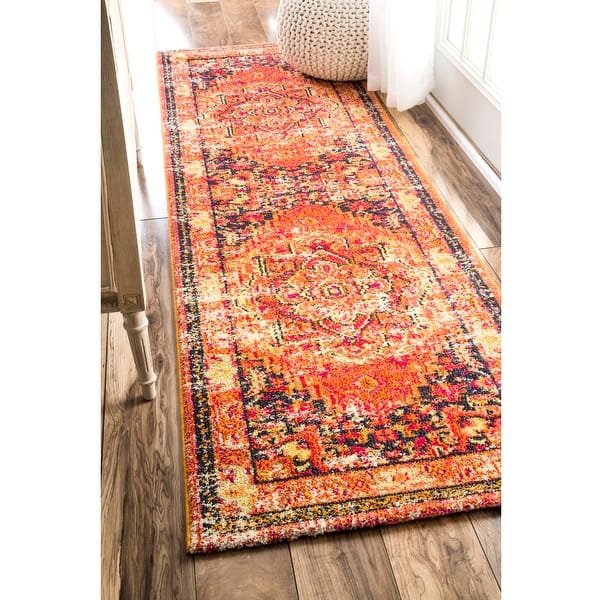 slide 2 of 25, Nuloom Vintage Mackenzie Area Rug 2' 6" x 10' - Orange