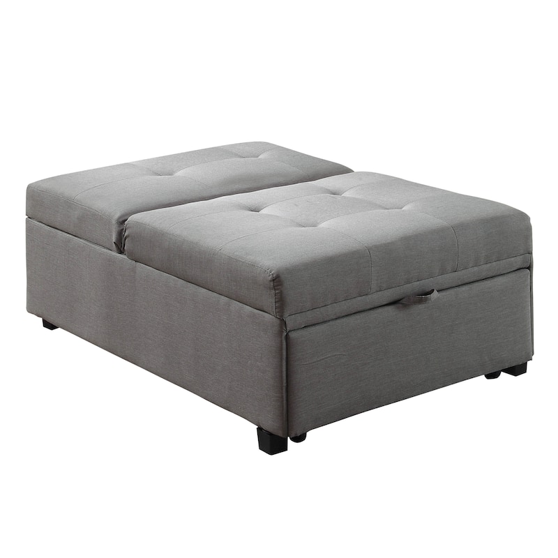 Jave Contemporary Fabric Convertible Tufted Futon Chair by Furniture of America