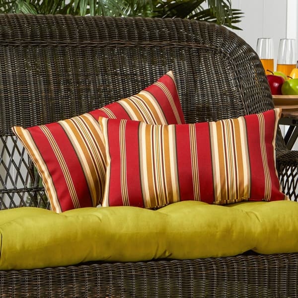 Roma Floral 19 x 12 in. Outdoor Rectangle Accent Pillow, Set of 2 Roma Floral 19 x 12 in. Outdoor Rectangle Accent Pillow, Set of 2