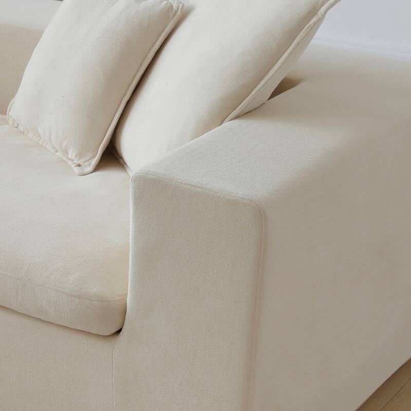 Oversize Modern Deep Seat Modular Cloud Sectional Couch with L-Shape Chaise