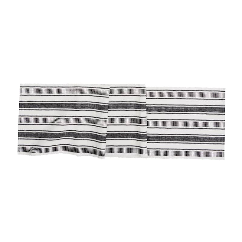 72" x 13" Chandler Stripe Onyx Runner - 13" x 72"
