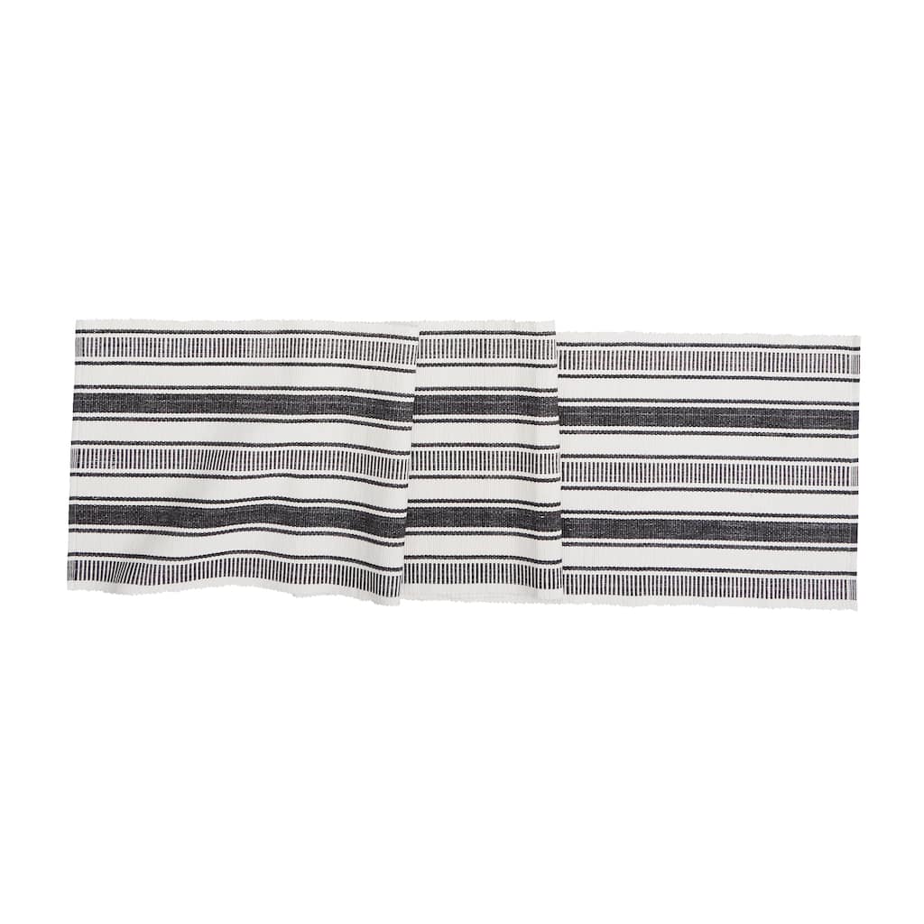 72" x 13" Chandler Stripe Onyx Runner - 13" x 72"